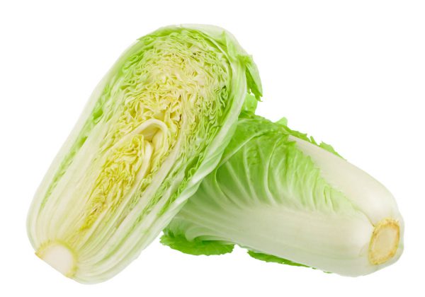 cut of Lettuce isolated on white background